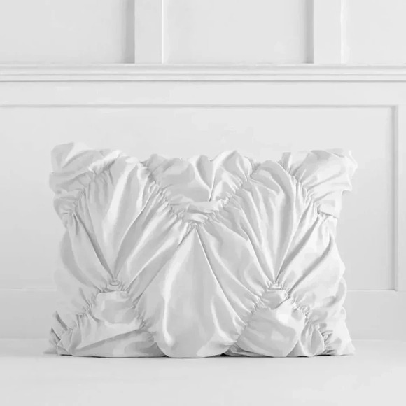 Pillow Cover Gray Recycled Microfiber Whimsical Waves Sham-Pottery Barn NEW - Picture 1 of 5